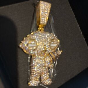 Gold and Silver Crystal Pendant